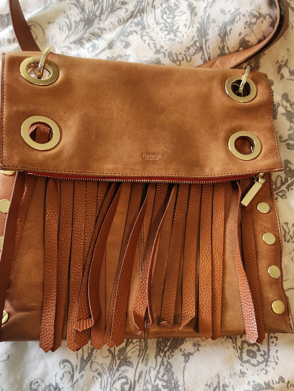 Hammitt Large Montana With Fringe In Saddle Leather - Picture 3 of 12